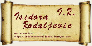 Isidora Rodaljević vizit kartica